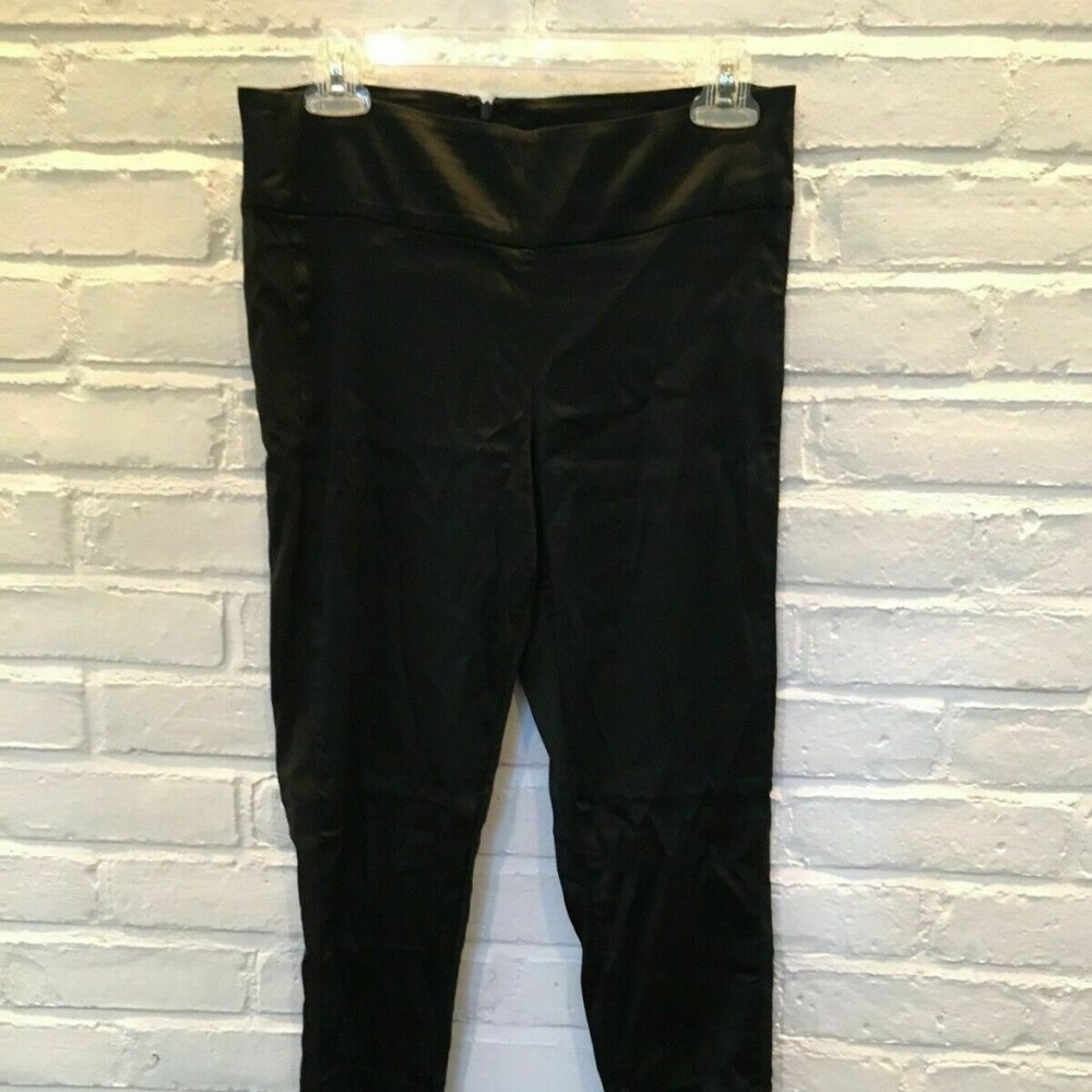 Nicole Miller Artelier Sleek Silk-like Black Classic Pants - Org. $240 - Size 6
